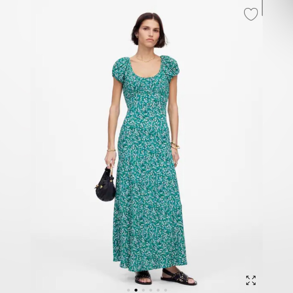 Floral Green Maxi Dress